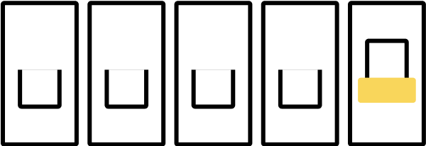 An illustration of a series of electrical circuit breakers